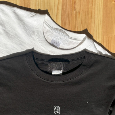 【般若心経】刺繍Tシャツ　白Lサイズ