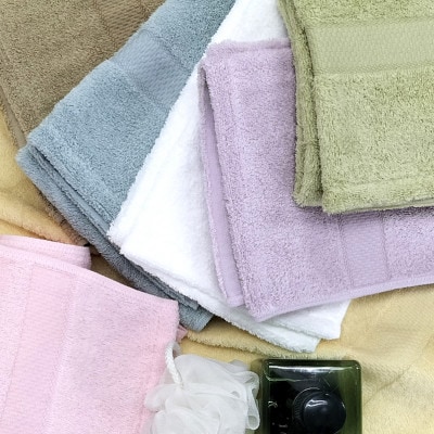 【フェイス6枚・バス3枚】しなやかオーガニックコットンタオルセット ナナイロ ピンク