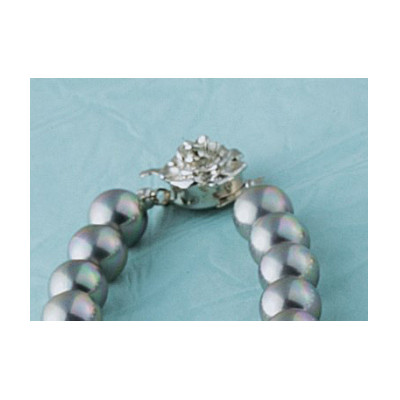 貝パールネックレス2点セット(グレー)【配送不可地域：沖縄県】