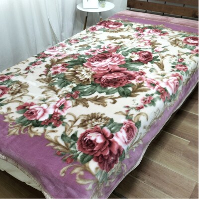 【ダブルサイズ】暖かふんわりアクリルマイヤー2枚合わせ毛布 ピンク1枚 M-87633-PI