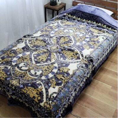 【シングル2枚組】吸湿発熱シルキータッチ2枚合わせ毛布  YO-4700-2P