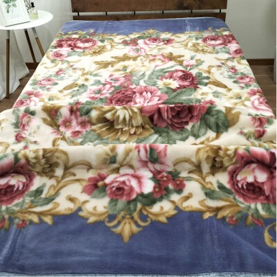 【シングルサイズ】洗える 吸湿発熱 軽量あったか毛布 ブルー1枚　MO-6062-BL