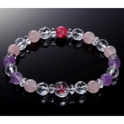 幸せ満開　特選・さくらの水晶ブレス【配送不可地域：沖縄県】