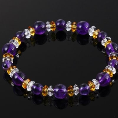 アメジストの幸運ブレスレット【配送不可地域：沖縄県】