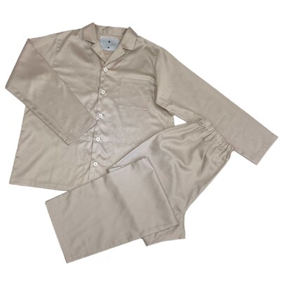 【シングル】プレミアムカバー35cm巾シーツ・掛・枕＆パジャマ(男女兼用Lサイズ)4点セット　色SP