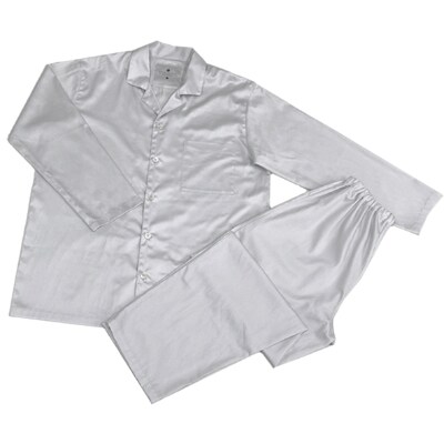 【シングル】プレミアムカバー45cm巾シーツ・掛・枕＆パジャマ(男女兼用Mサイズ)4点セット　色PL