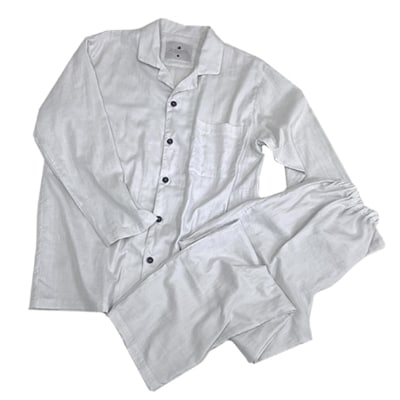 【シングル】プレミアムガーゼカバー25cm巾シーツ・掛・枕＆パジャマ(男女兼用XLサイズ)4点PL