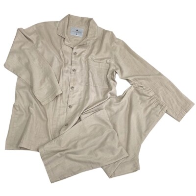 【シングル】プレミアムガーゼカバー45cm巾シーツ・掛・枕＆パジャマ(男女兼用XLサイズ)4点SP