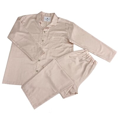 パジャマ(男女兼用XSサイズ)＆ダウンピロー(羽毛枕)＆ピローケース2枚　カラー　シャインローズ