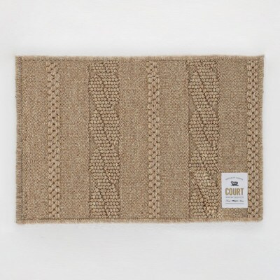 ウールラグ/Fisherman's Court  CAMEL 60×40cm