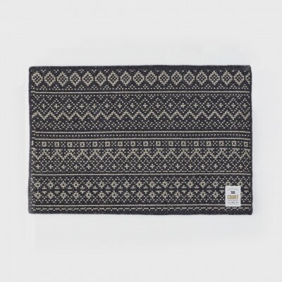 ウールラグ/Fisherman's Court NAVY×IVORY 90×60cm