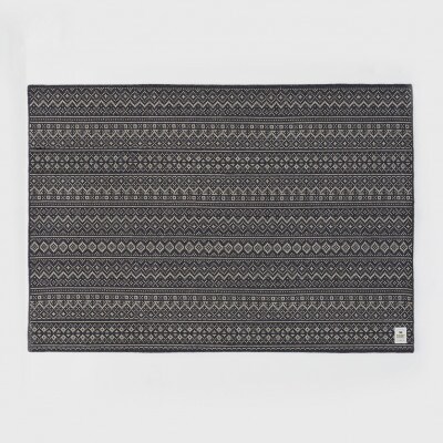 ウールラグ/Fisherman's Court NAVY×IVORY 200×140cm