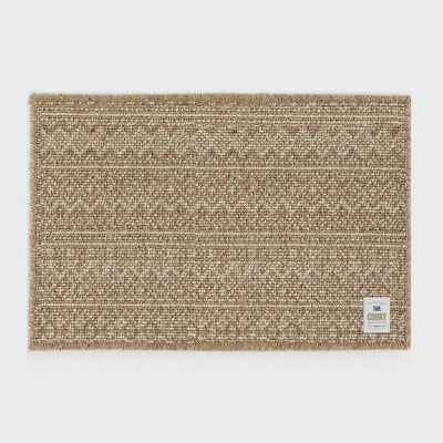 ウールラグ/Fisherman's Court CAMEL×IVORY 90×60cm