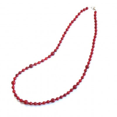 珊瑚のロングネックレス【配送不可地域：沖縄県】