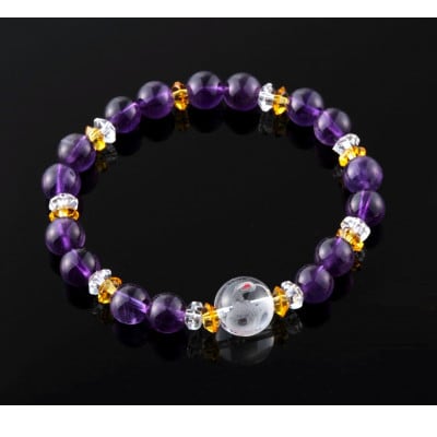 開運蛇・アメジスト干支ブレスレット【配送不可地域：沖縄県】