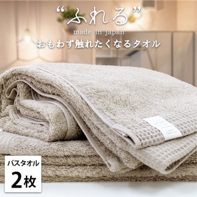 【バスタオル2枚組】思わずふれたくなる しなやかバスタオル(60×120cm) ココア
