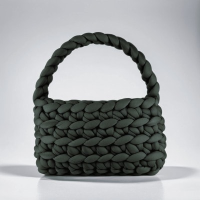 ダークグレー バゲット バッグ