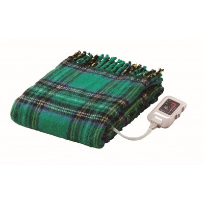 電気ひざかけ　(電気ブランケット)　グリーン(約140×82cm)