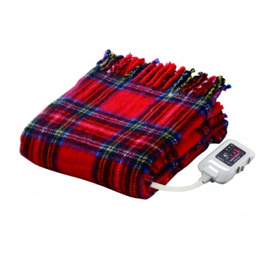 電気ひざかけ　(電気ブランケット)レッド(約140×82cm)