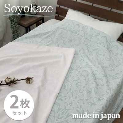 【シングル2枚組】『軽やか』で洗濯しやすい綿100%タオルケット 140×190cm 5164-2P