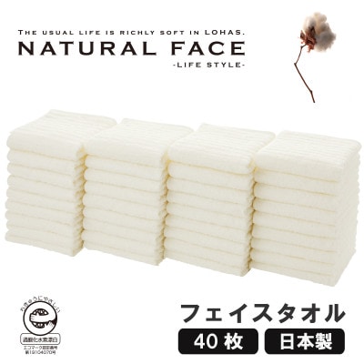 エコロジーフェイスタオル40枚セット