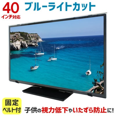 40MBL5　40インチ用　テレビ画面保護パネル　ブルーライトカットタイプ　位置調整用スペーサー付