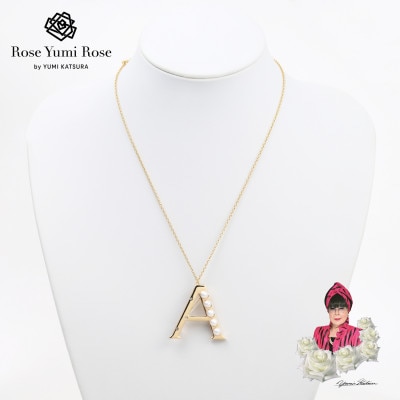 【RoseYumiRose】イニシャルパールブローチペンダント『A』