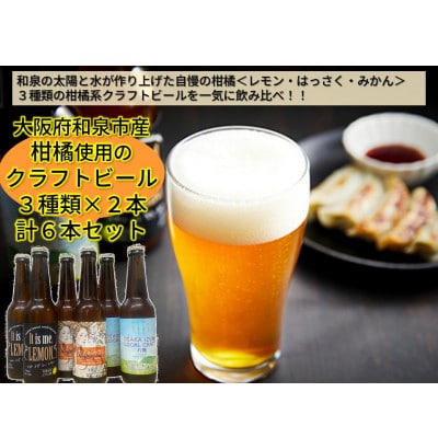 大阪府和泉市産かんきつ(レモン・はっさく・みかん)を使用したクラフトビール 330ml 6本セット【配送不可地域：離島】