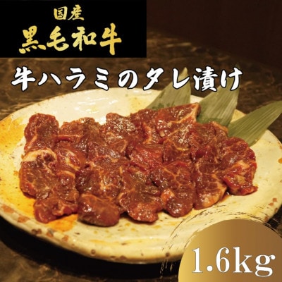 【冷凍】自家製もみダレで漬けたタレ漬け王道!牛ハラミ(さがり)1.6kg　焼肉ほうせん【配送不可地域：離島】