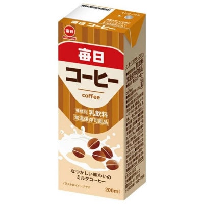 毎日牛乳 毎日コーヒー 200ml紙パック×24本入