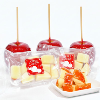 和泉市丸ごとりんご飴×3本・カットりんご飴100g×3袋(冷凍)【配送不可地域：離島】