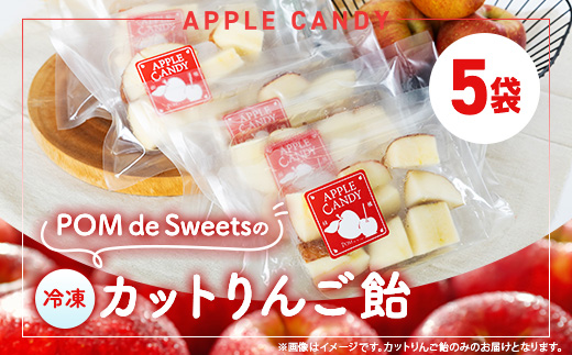 和泉市丸カットりんご飴100g×5袋(冷凍)【配送不可地域：離島】