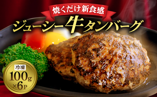 和泉市牛タンバーグ100g×6パック(冷凍)【配送不可地域：離島】