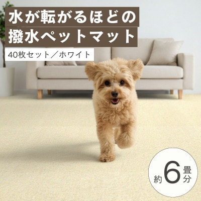 水が転がる程の撥水性!防水ペットマット「UKU」40枚セット ホワイト【複数個口で配送】