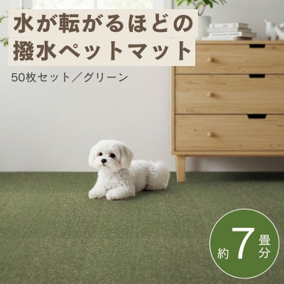 水が転がる程の撥水性!防水ペットマット「UKU」50枚セット グリーン【複数個口で配送】