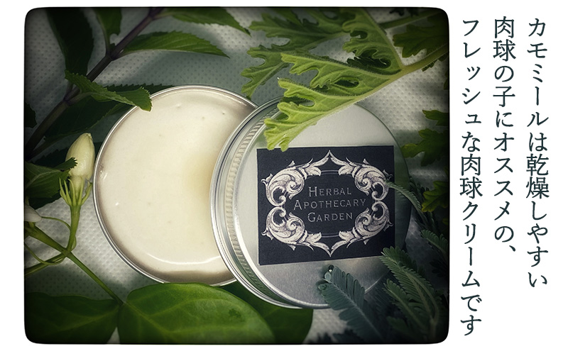 ワンちゃん用 オーガニック肉球クリーム 30ml　無添加 柏原市産有機ハーブ 防腐剤無添加 界面活性剤無添加 合成着色料無添加 香料無添加 カモミール 犬