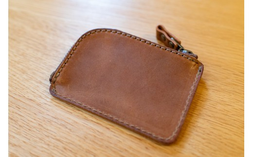 L字ファスナー小銭入れ（ブラウン）