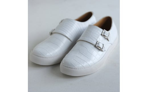 クロコダイルスニーカーダブルモンクストラップ【クロコダイル革靴レザーフルオーダーメイド竜田靴大阪府門真市】