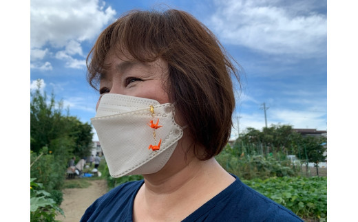 「認知症になっても輝けるまちづくり」活動応援セット（折り鶴アクセサリー、オレンジ夢リング）【認知症 折り鶴 アクセサリー オレンジ 夢リング リング 折り紙 応援セット 大阪府 門真市 】