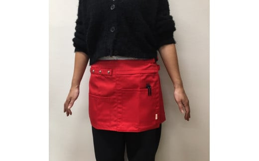 ギャルソンエプロン 日本製 Ｌサイズ color：ネイビー【ギャルソン　エプロン　日本製　Lサイズ　ネイビー　お尻まで覆うデザイン　ポケット　ポリエステル　速乾　静電加工　 大阪府 門真市 】