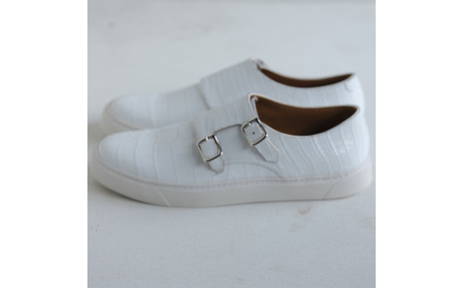 クロコダイルスニーカーダブルモンクストラップ【クロコダイル革靴レザーフルオーダーメイド竜田靴大阪府門真市】