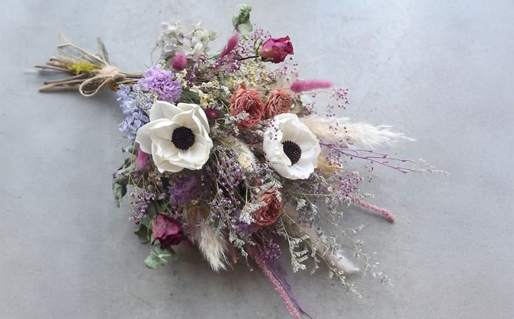ドライフラワー ブーケ 花束 スワッグ「ラベンダーフェミニーノ」