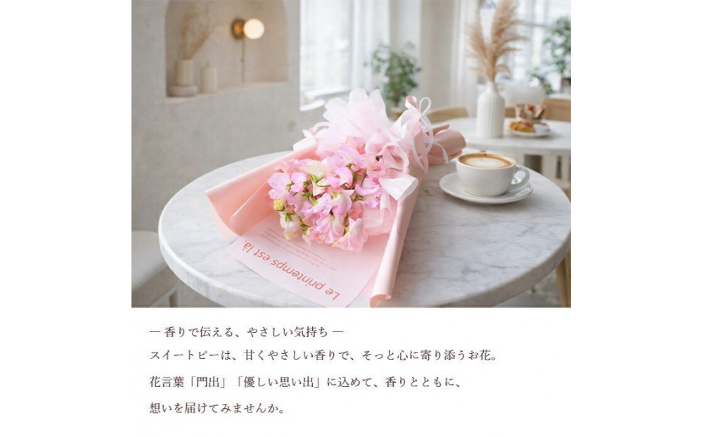 春色スイートピー 春のお花 スイートピー ピンク系 花束 門出 誕生日 結婚 ウエディング ギフト お祝い プレゼント 花 フラワー 送別会 退職祝い 結婚記念日 送別 香り 春の花
