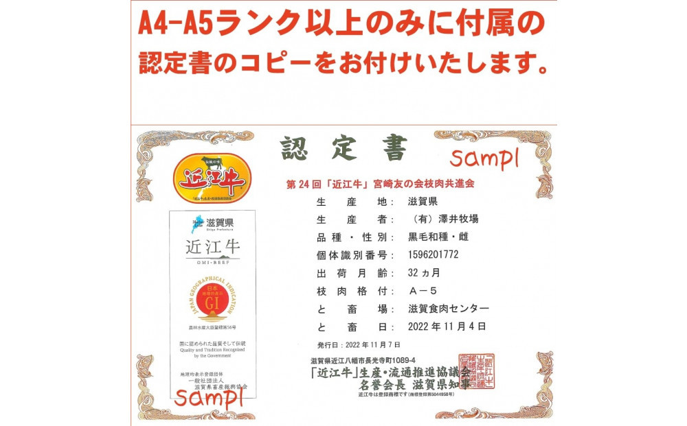 近江牛ウデ肉スライス500ｇ【 近江牛 ハラルビーフ スライス 】