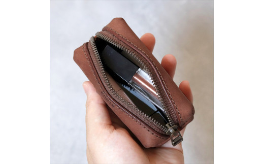 【色/ブラウン】 tren(トレン) ミニポーチ 本革 レザー【 TowaRe:［トワリ］ 本革 レザー お中元 お歳暮 大阪府 門真市 】