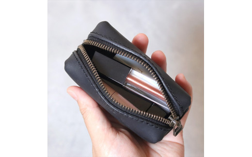 【色/ブラック】 tren(トレン) ミニポーチ 本革 レザー【 TowaRe:［トワリ］ 本革 レザー お中元 お歳暮 大阪府 門真市 】