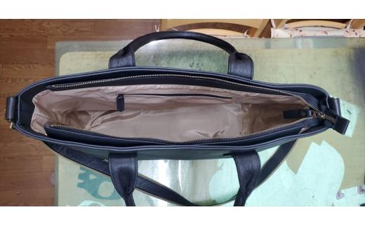 トートバッグ特大・ショルダー付き（オール革・黒）【革 レザー バッグ トートバッグ特大 ショルダー付き オール革 ショルダー紐付 ショルダー取り外し可能2Way ポケットティッシュケース付 大阪府 門真市 】