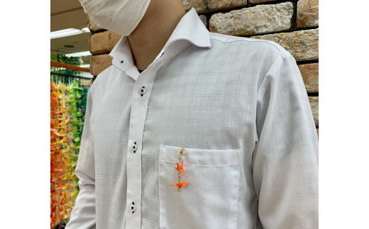 「認知症になっても輝けるまちづくり」活動応援セット（折り鶴アクセサリー、オレンジ夢リング）【認知症 折り鶴 アクセサリー オレンジ 夢リング リング 折り紙 応援セット 大阪府 門真市 】