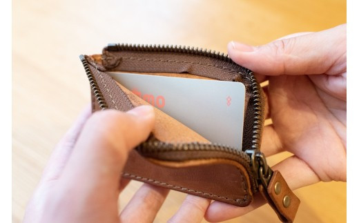 L字ファスナー小銭入れ（ブラック）