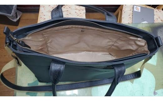 トートバッグ特大・ショルダー付き（オール革・黒）【革 レザー バッグ トートバッグ特大 ショルダー付き オール革 ショルダー紐付 ショルダー取り外し可能2Way ポケットティッシュケース付 大阪府 門真市 】